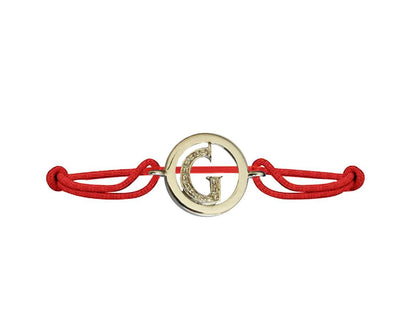 Alphabets bracelet with diamonds G - Jewelslane