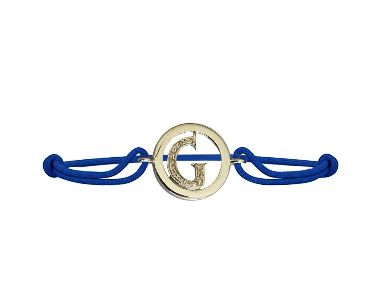 Alphabets bracelet with diamonds G - Jewelslane