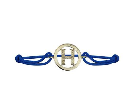 Alphabets bracelet with diamonds H - Jewelslane