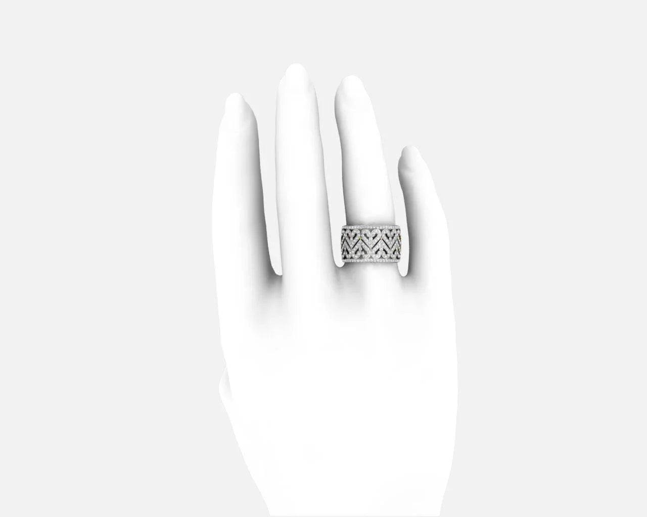 Amorous Hearts Diamond Band - Jewelslane