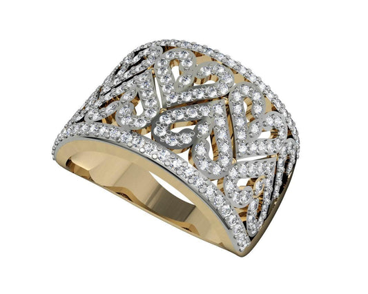 Amorous Hearts Diamond Band - Jewelslane