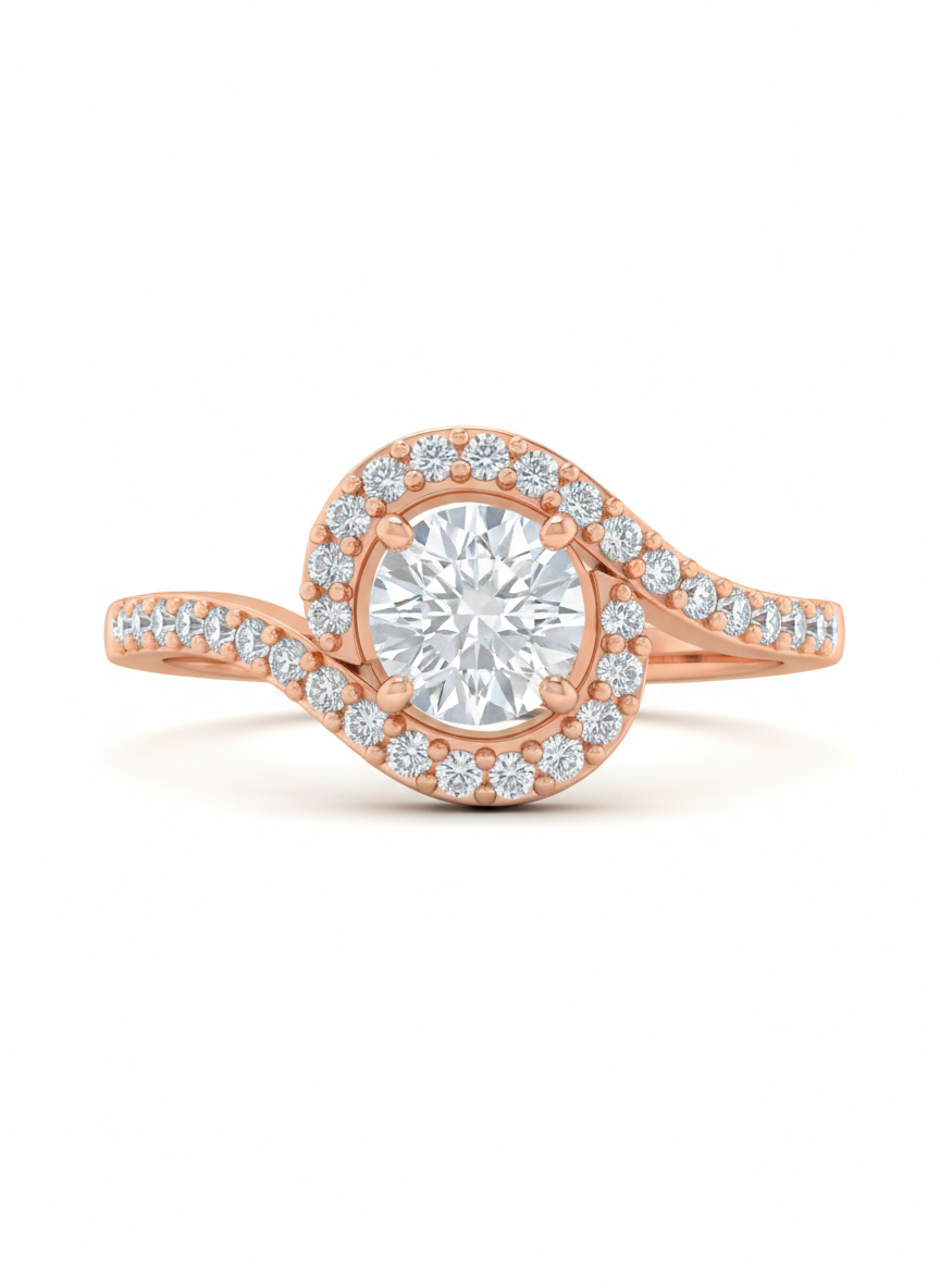 Ange Round Brilliant Lab Grown Diamond Solitaire Ring - Jewelslane