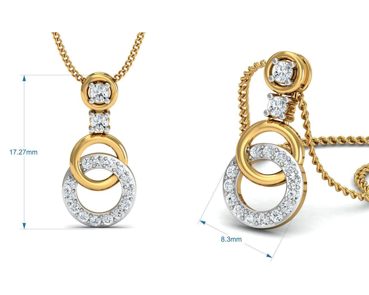 Anishi Diamond Dangle Pendant - Jewelslane