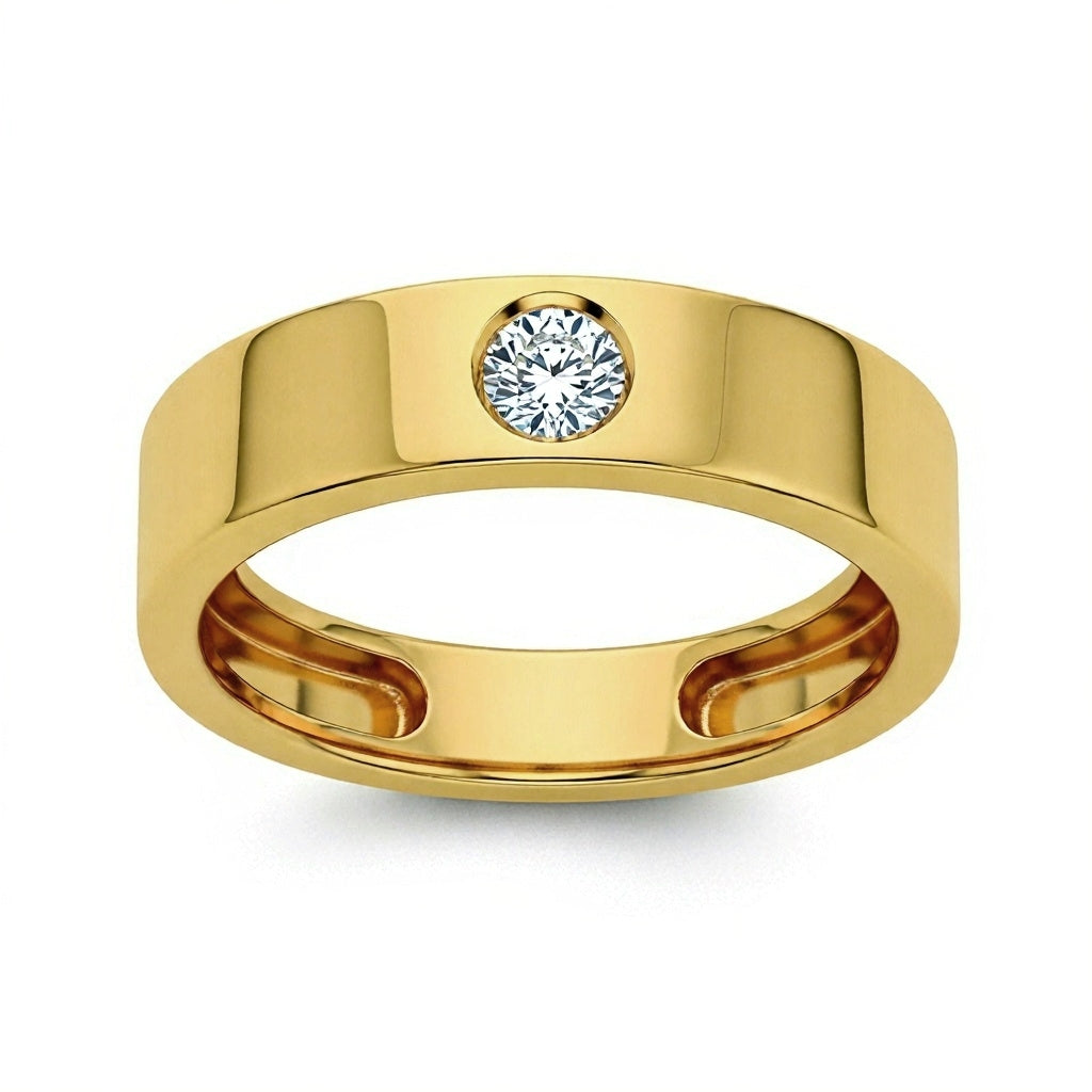 Aria Gents Ring with Lab Grown Diamond - jewelslane