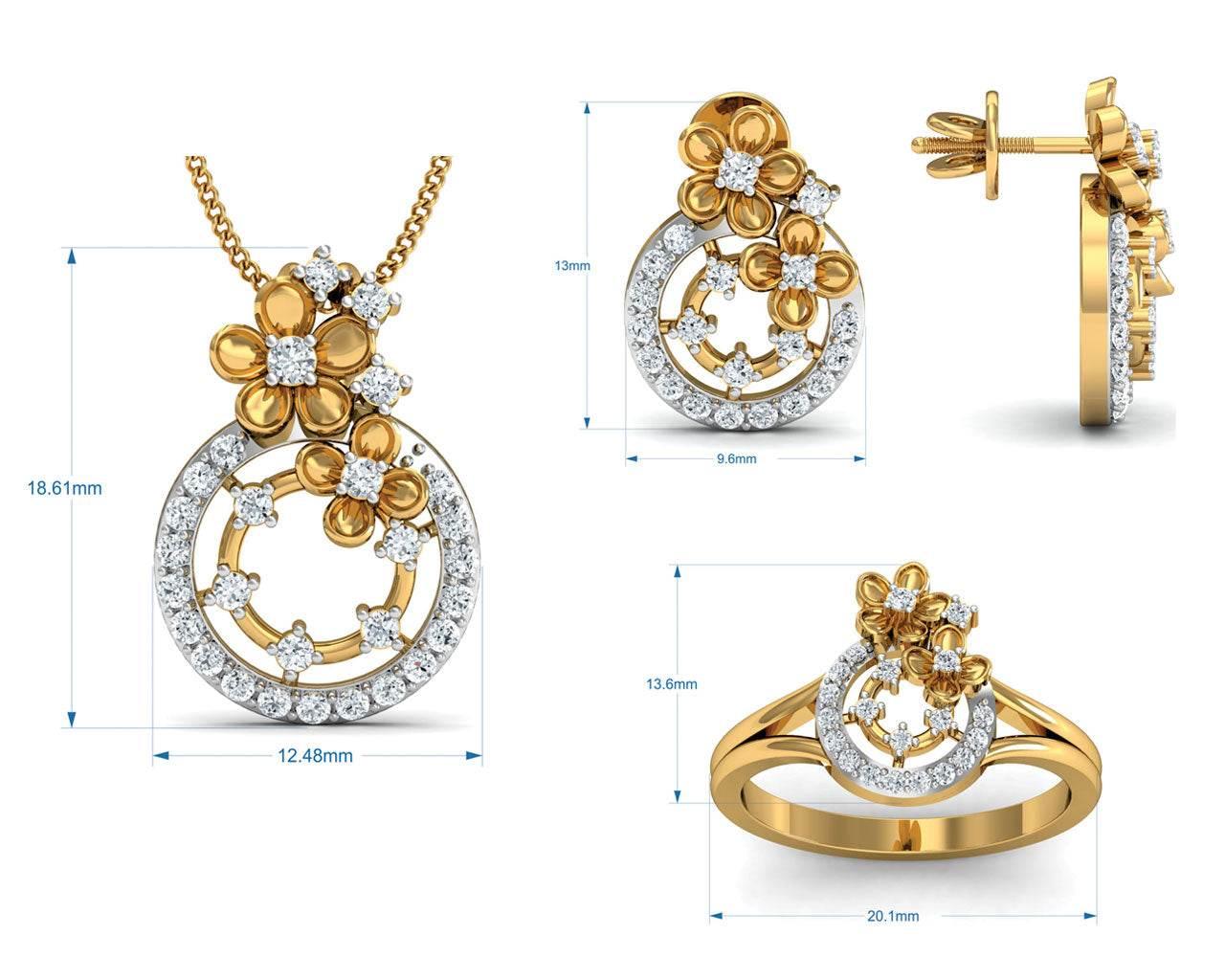 Arnit Diamond Pendant Set - Jewelslane
