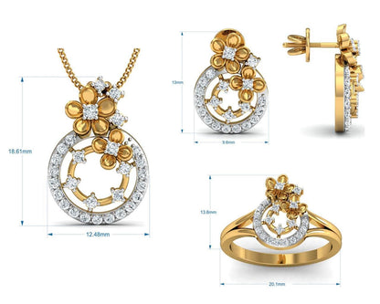 Arnit Diamond Pendant Set - Jewelslane