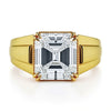 Asscher Cut Lab Diamond Solitaire Ring for Men - jewelslane