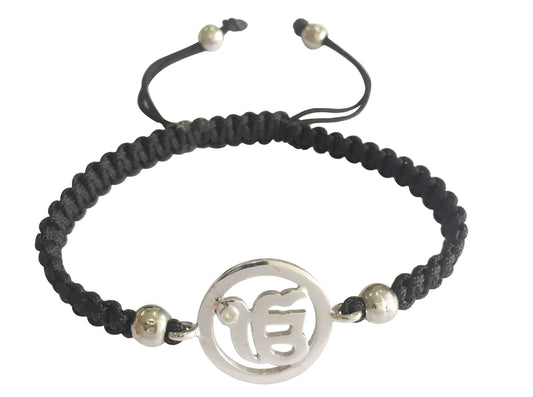 Auspicious Ik Onkar Charm Silver Bracelet for Girls - Jewelslane