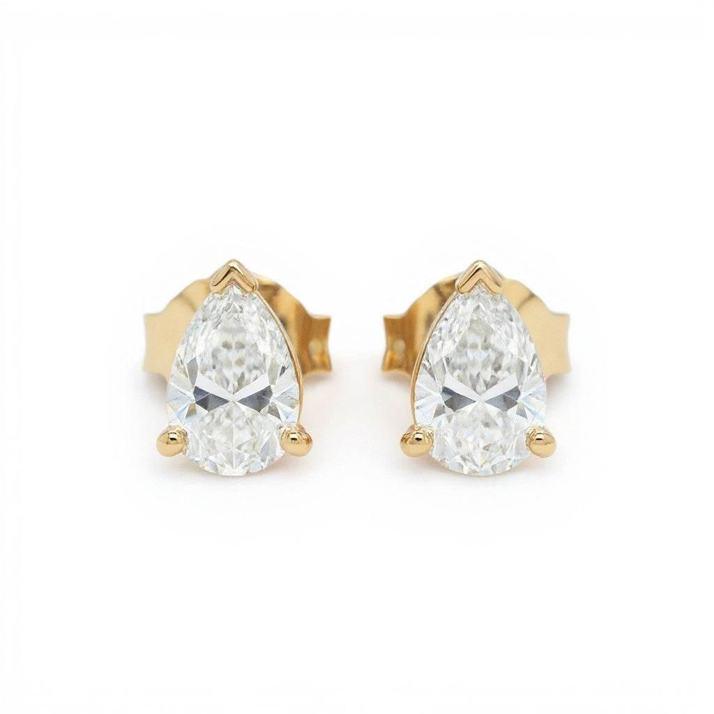 Baby Lab Diamond Solitaire Earrings - Jewelslane