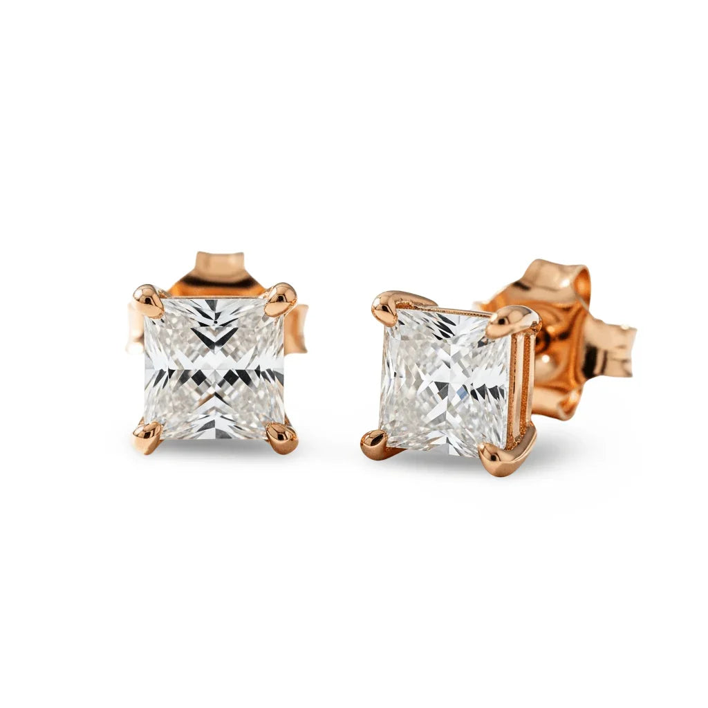 Baby Lab Diamond Solitaire Earrings - Jewelslane