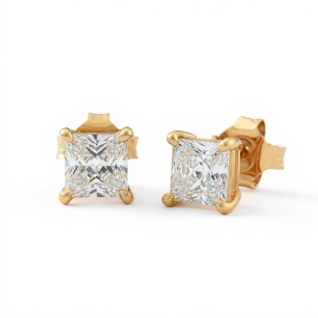 Baby Lab Diamond Solitaire Earrings - Jewelslane