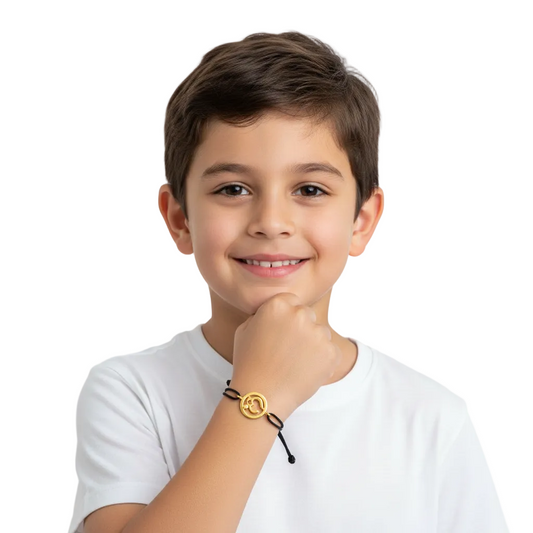 Gold plated auspicious Om Bracelet for Girls and Boys