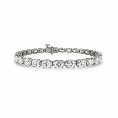 Cail Oval Shape Lab Grown Diamonds Tennis Bracelet - Jewelslane
