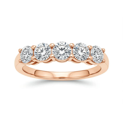 Calla Classic Diamond Band with 5 Round Diamonds - Jewelslane