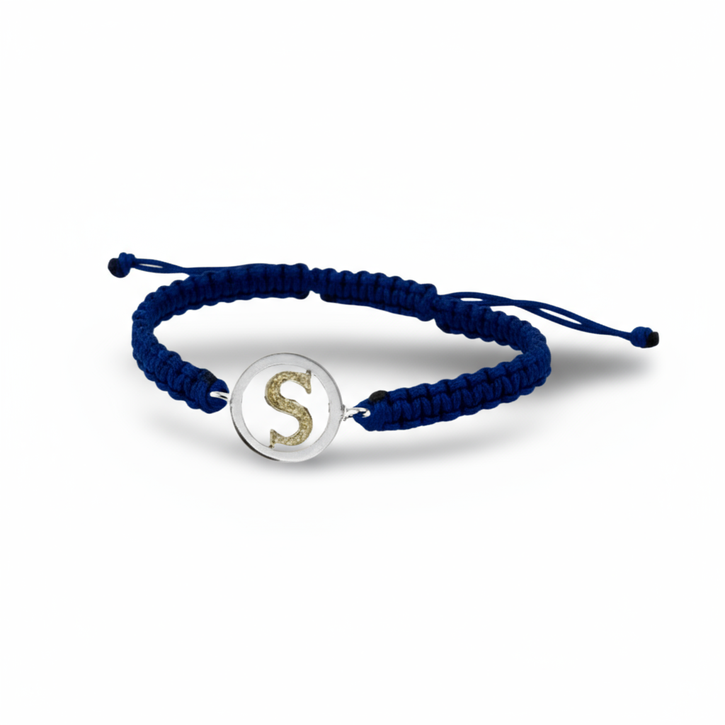 Alphabet S Bracelet in Silver with diamond - Jewelslane