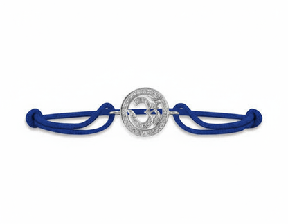 Om Bracelet in Silver with Forty-Two 0.24 Carats Diamonds - Jewelslane