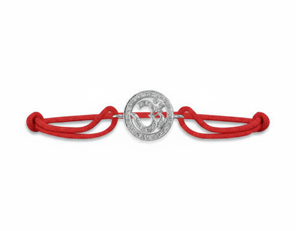 Om Bracelet in Silver with Forty-Two 0.24 Carats Diamonds - Jewelslane