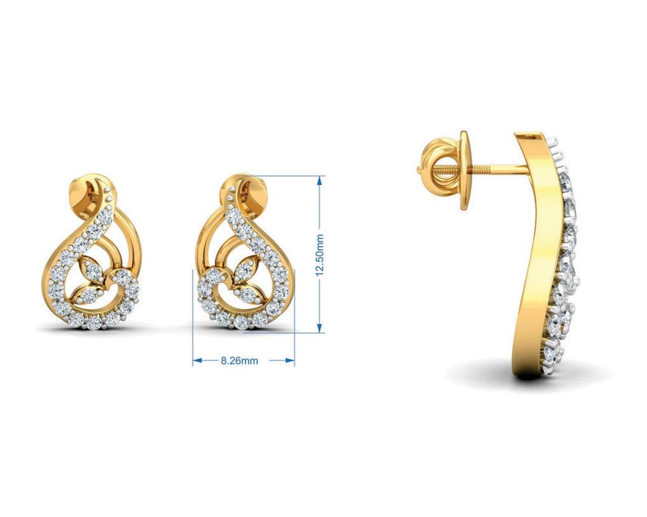 Charvi Designer Diamond Earrings - Jewelslane