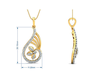 Charvi Designer Diamond Pendant Set - Jewelslane