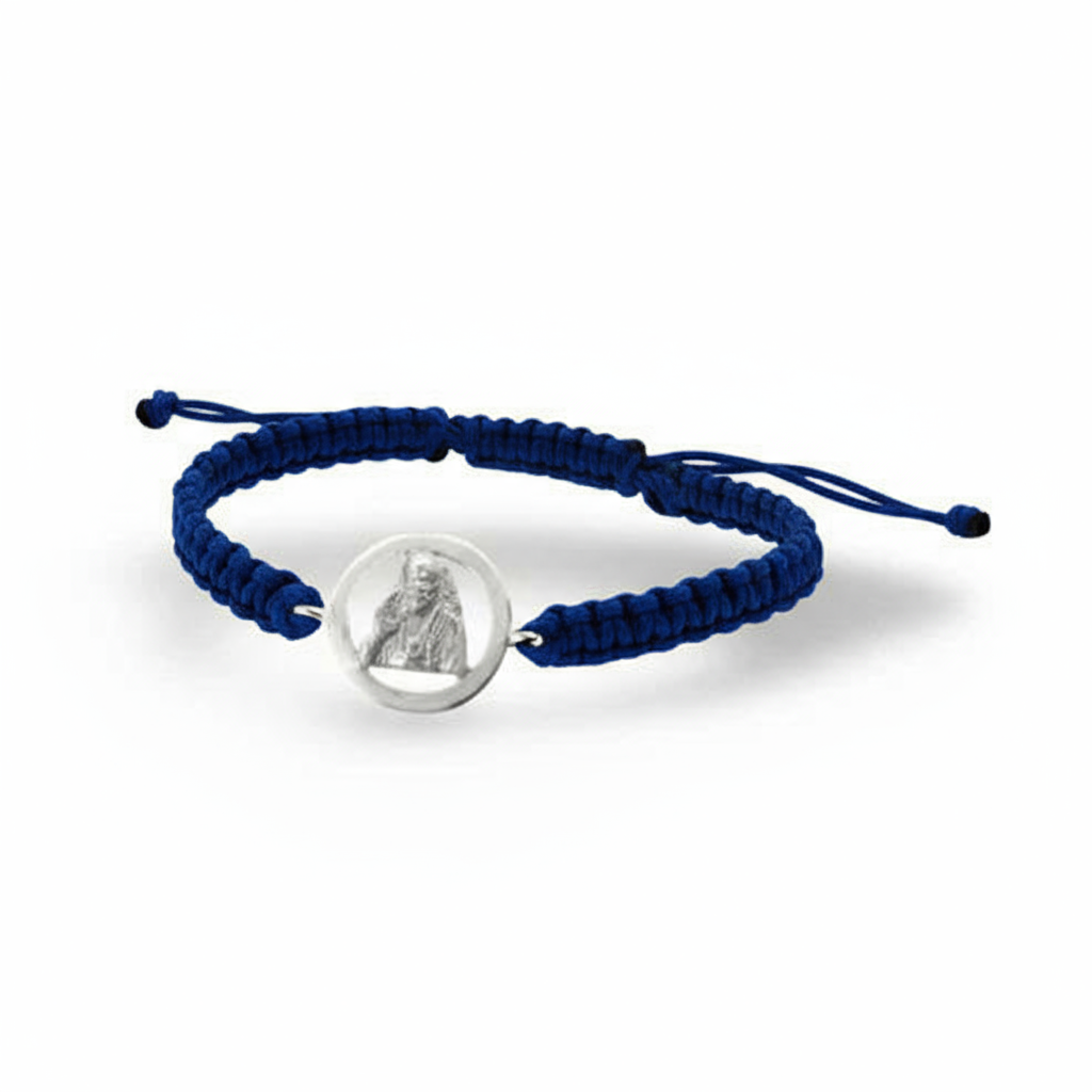 Sai Baba Bracelet in Silver with Diamond