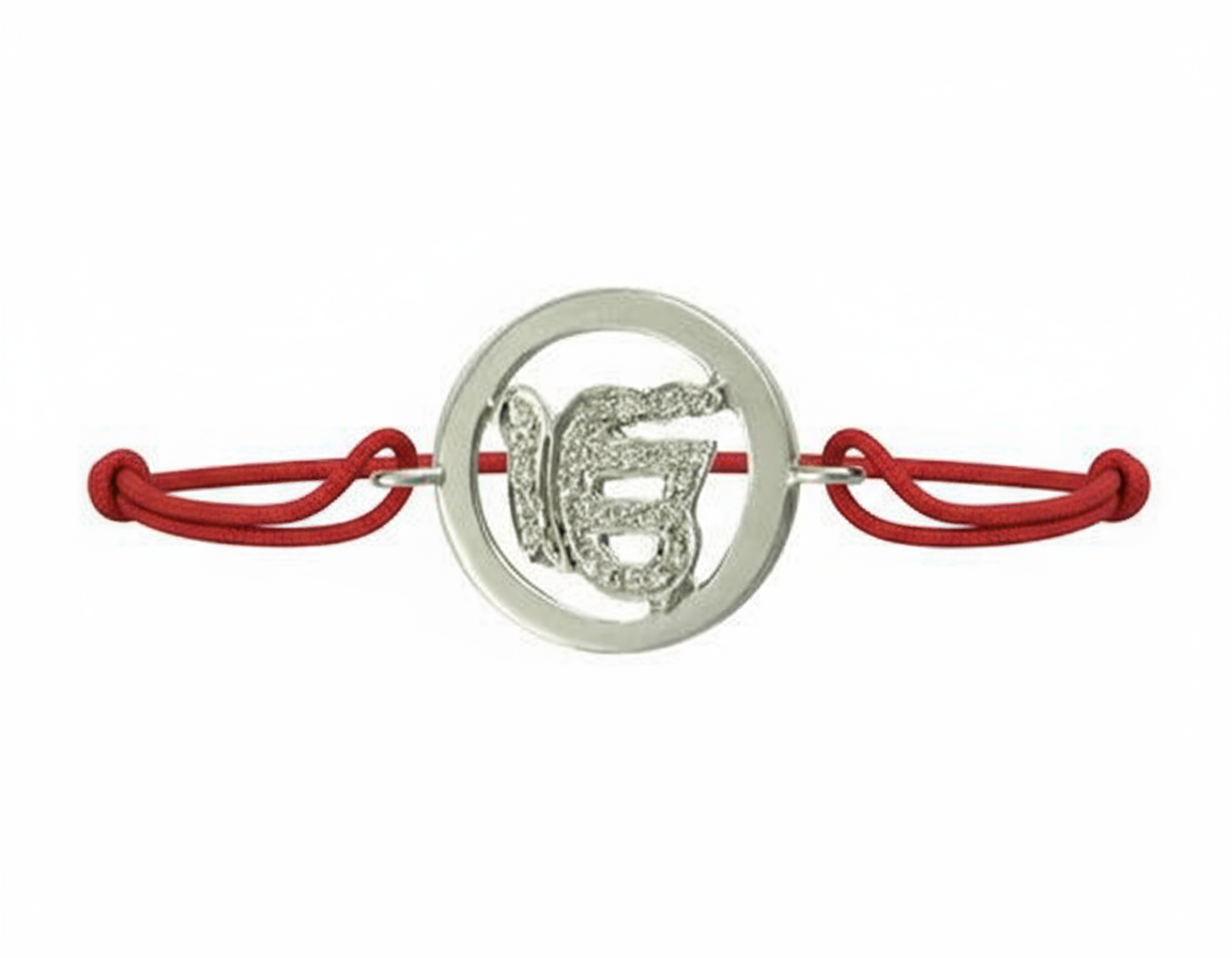 Ik Onkaar Inside Diamond Bracelet in Silver 18MM - Jewelslane