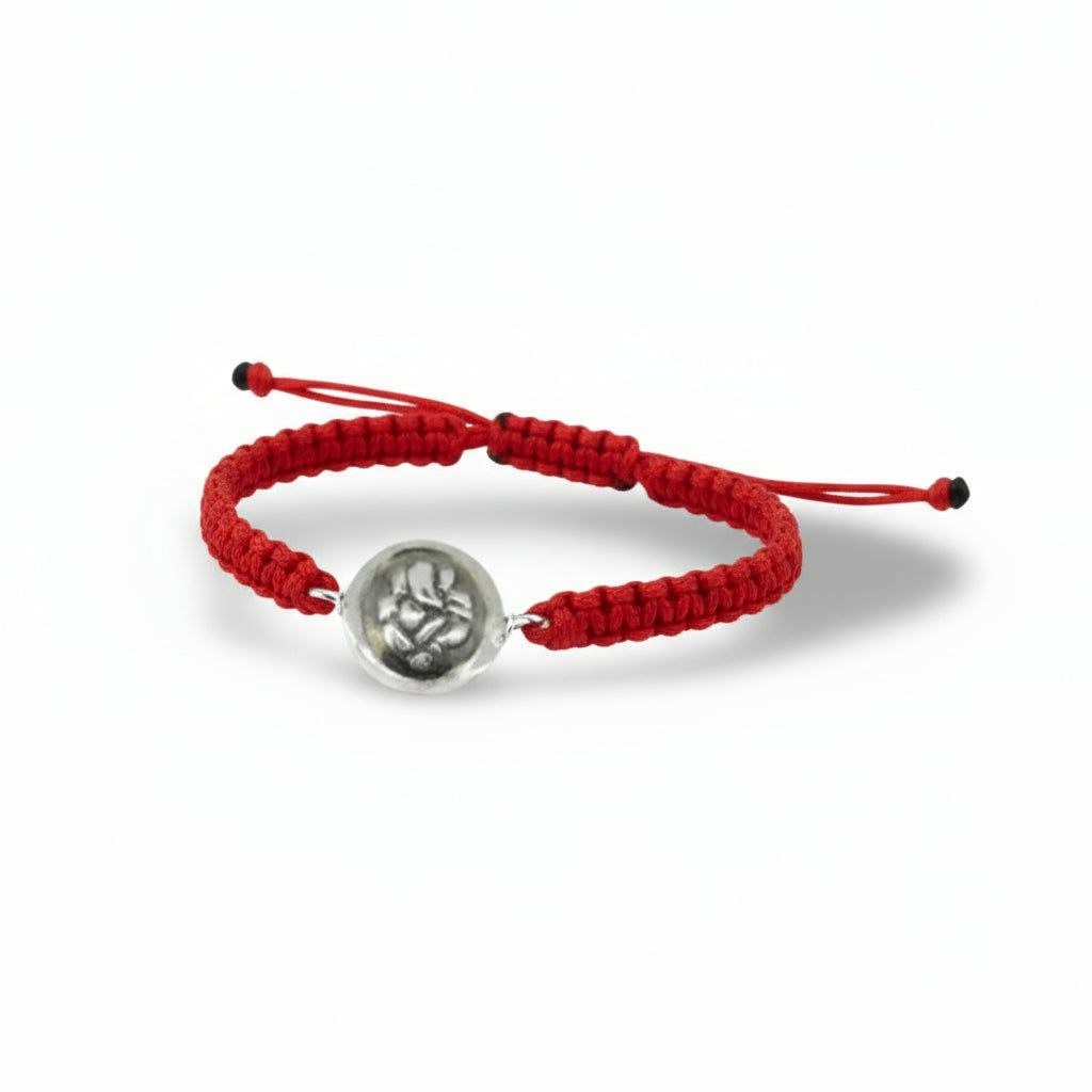 Divine Ganesh Bracelet in Silver - Jewelslane