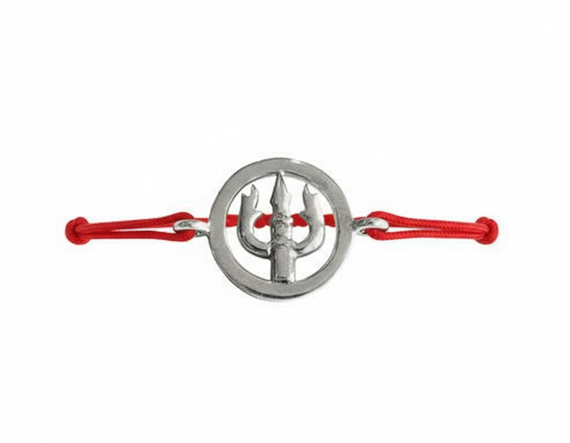 Auspicious Trishul Bracelet in silver - Jewelslane