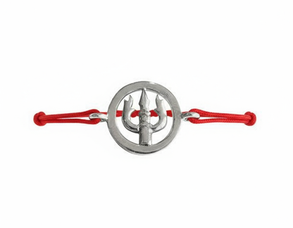 Auspicious Trishul Bracelet in silver - Jewelslane
