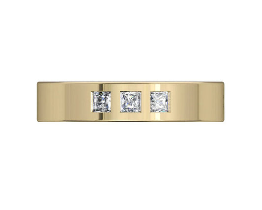 Chris Square Diamond Wedding Band - Jewelslane