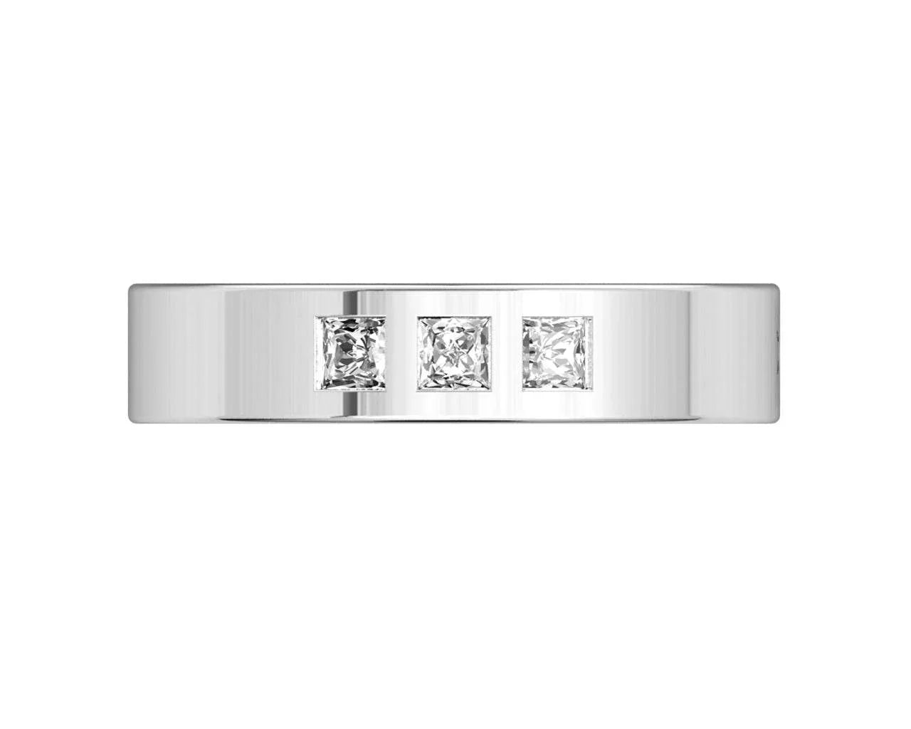 Chris Square Diamond Wedding Band - Jewelslane