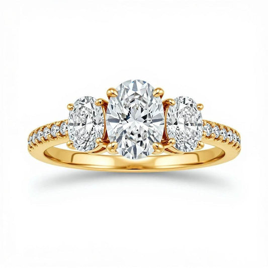 Cia Oval Shape Diamond Engagement Ring - Jewelslane