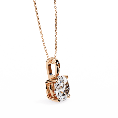 Classic Round Brilliant Solitaire Diamond Pendant in Gold - Jewelslane