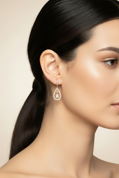 Nalini Pear Shape Lab diamond earrings