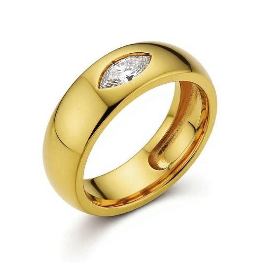 Colt marquise Shape Lab Diamond Solitaire Ring - jewelslane