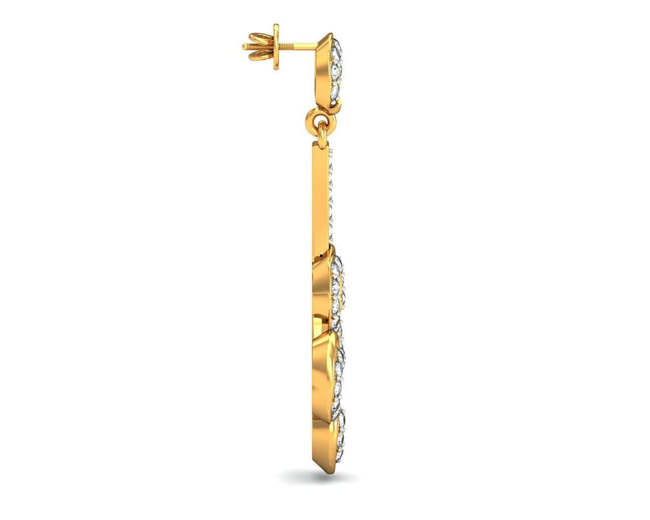 Contemporary Club Diamond Danglers - Jewelslane