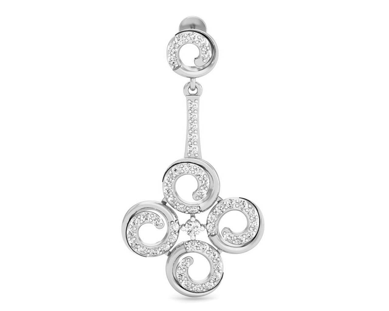 Contemporary Club Diamond Danglers - Jewelslane