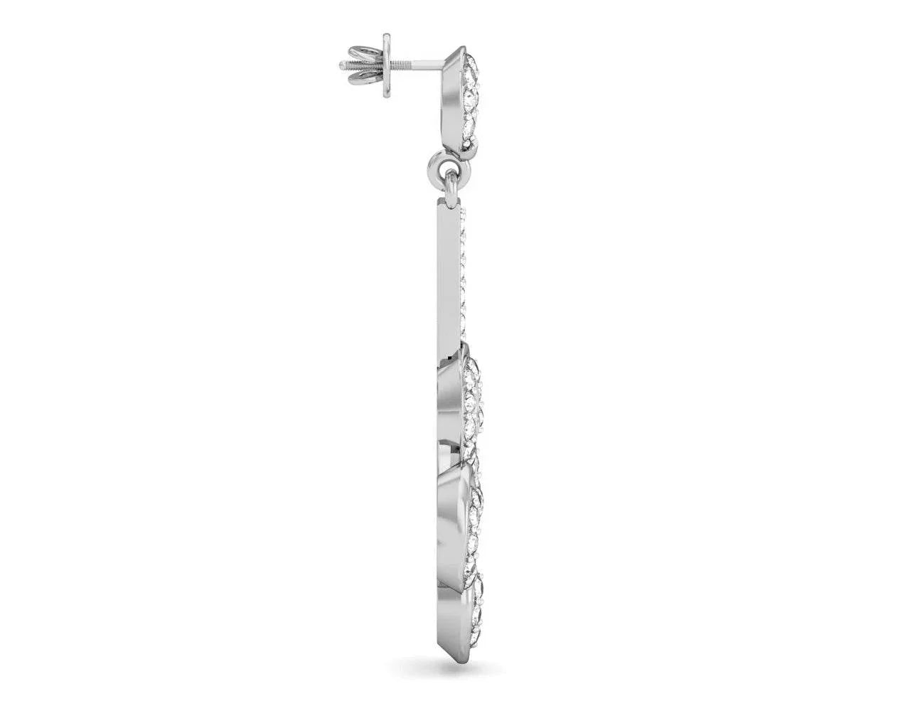 Contemporary Club Diamond Danglers - Jewelslane