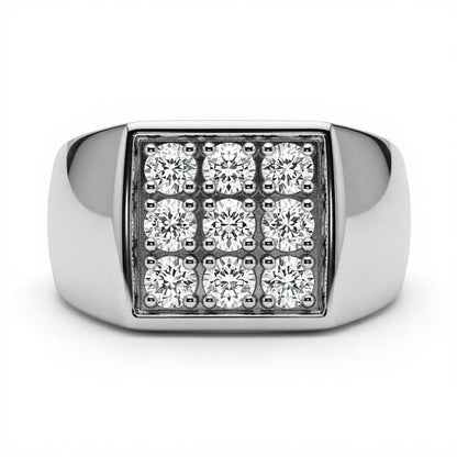 Conventional Nine Diamonds Gents Ring - jewelslane