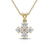 Daria Oval shape diamond clover pendant - Jewelslane