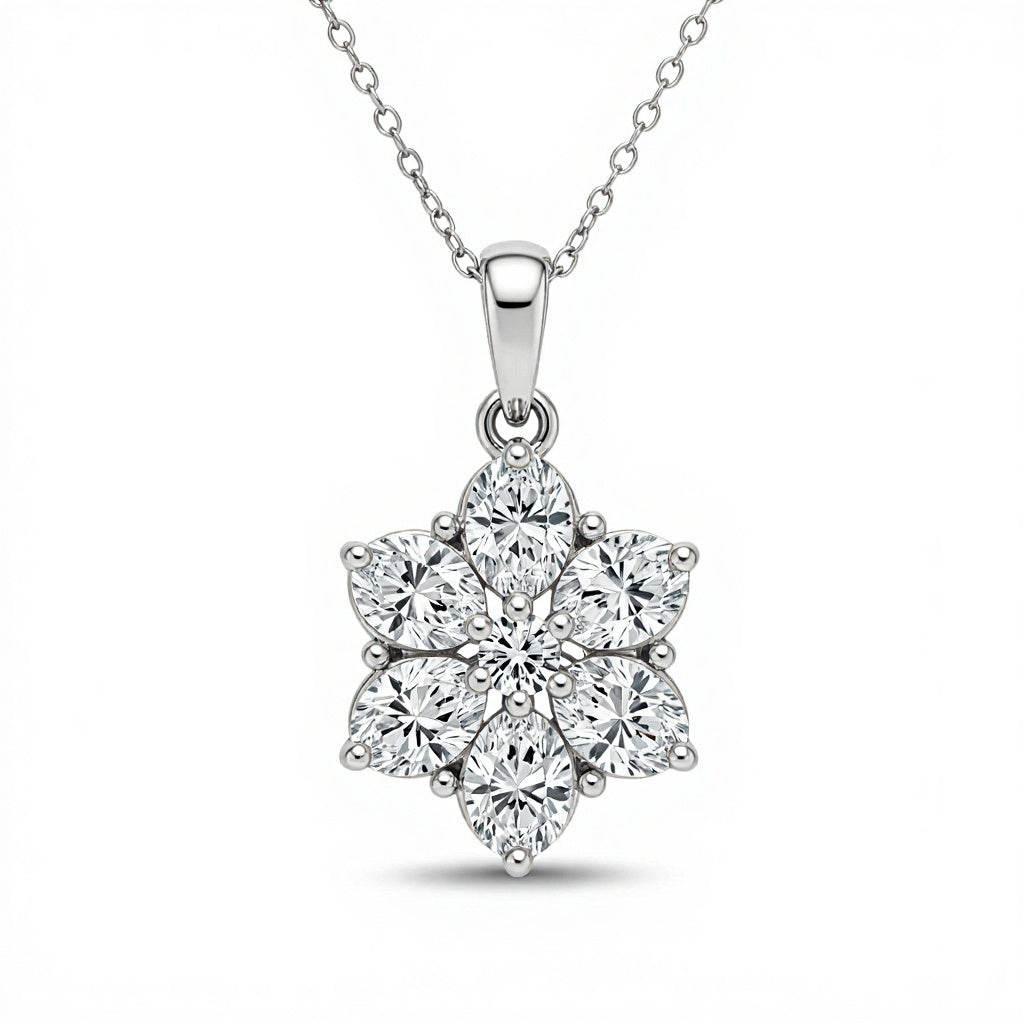 Darla Oval Shape Lab Diamond Solitaire Pendant - Jewelslane