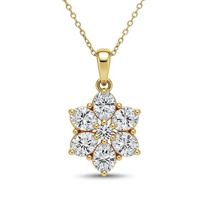 Darla Oval Shape Lab Diamond Solitaire Pendant - Jewelslane