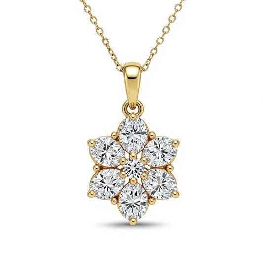 Darla Oval Shape Lab Diamond Solitaire Pendant - Jewelslane