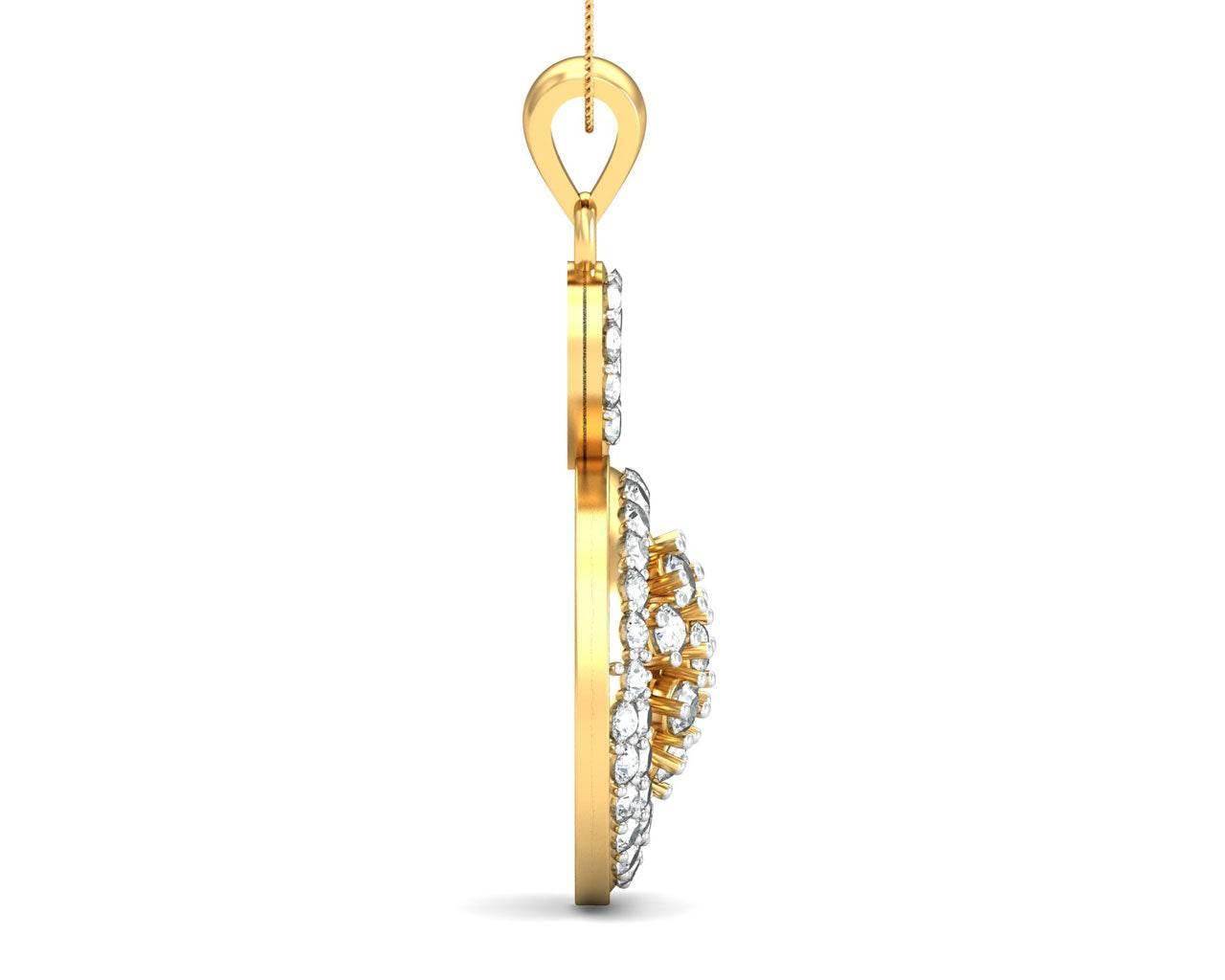 Dea Round Brilliant Cut Diamond Pendant - Jewelslane