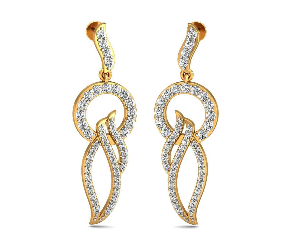 Deeva Diamond Danglers - Jewelslane