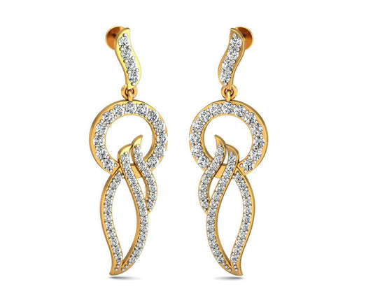 Deeva Diamond Danglers - Jewelslane