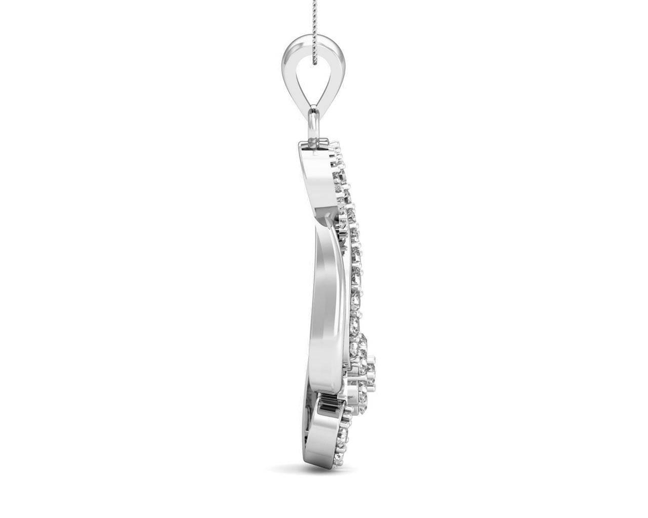 Deiva Round Brilliant Diamond Pendant - Jewelslane