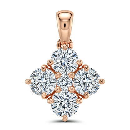Demi Round Brilliant Cut diamond Solitaire pendant - Jewelslane