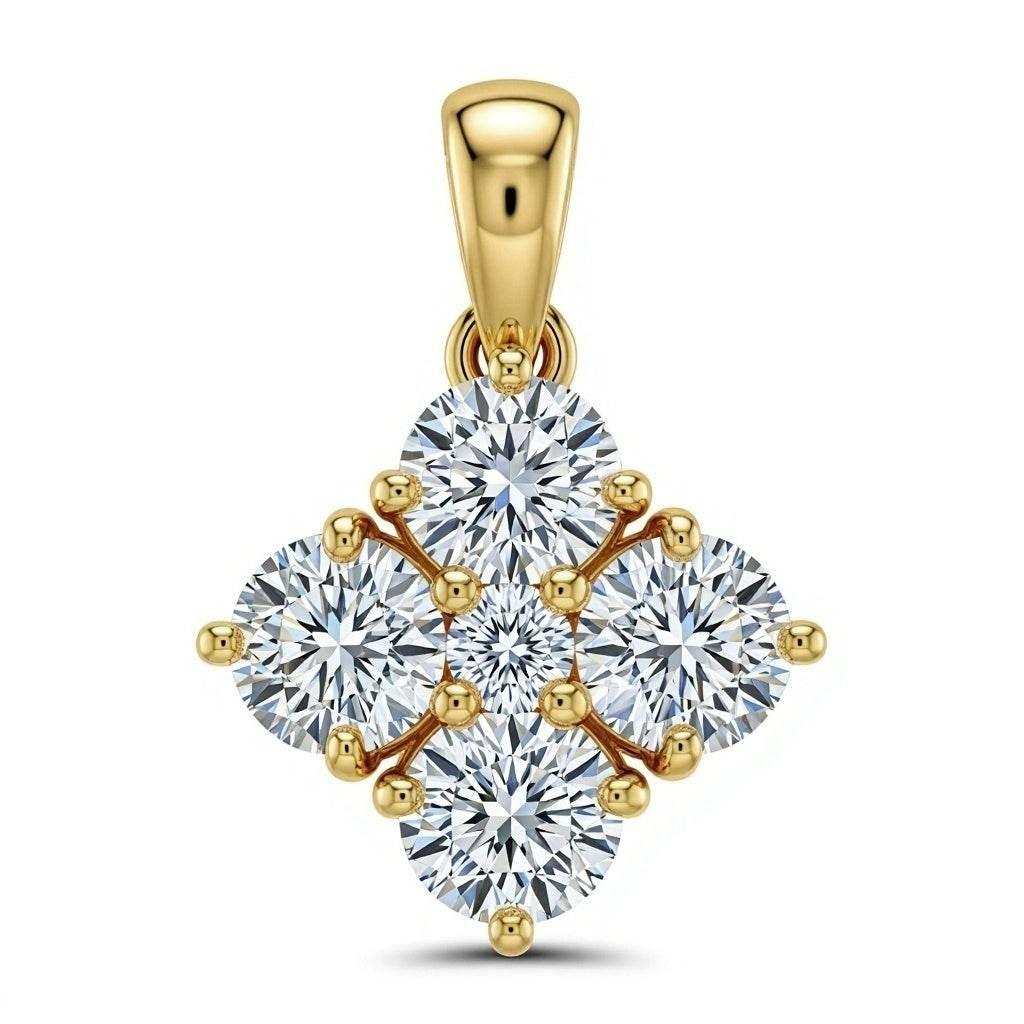 Demi Round Brilliant Cut diamond Solitaire pendant - Jewelslane
