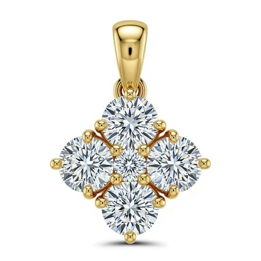 Demi Round Brilliant Cut diamond Solitaire pendant - Jewelslane
