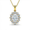 Dhiya Oval shape Solitaire Diamond pendant - Jewelslane